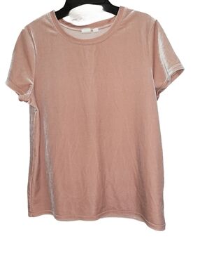 Gap Pink Velvet Short Sleeve Tee - Size XS - Like New